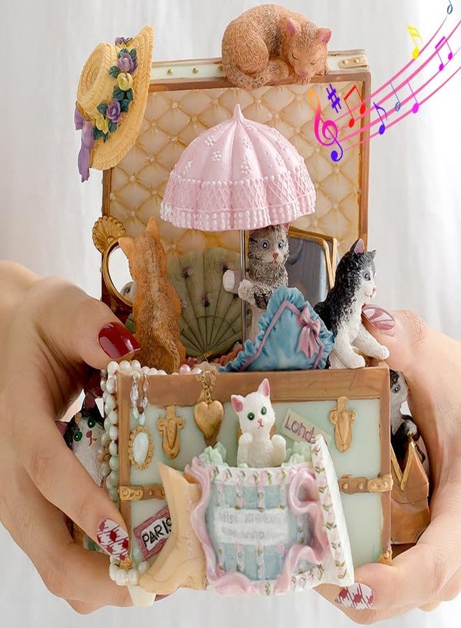KISIVE Cat Lover Music Box Birthday Gifts for Women Girls Friend Sister Daughter, Christmas Xmas Valentine Granddaughter Music Box Gifts for Cat Lovers for Women - Image 2